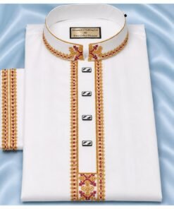 White with Golden work